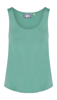 Pyjama Shirt Essenza Damen Shelby Uni Easy Green