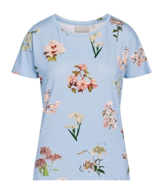 Pyjama Shirt Essenza Damen Ellen Annebella Zen Blue