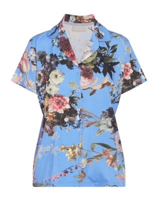 Pyjamashirt Essenza Women Marente Isabelle Azur Blue