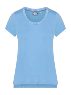 T-Shirt Essenza Damen Luyza Uni Azur Blue