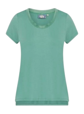 T-Shirt Essenza Damen Luyza Uni Easy Green
