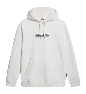 Sweat à Capuche Napapijri Men Box Hoodie White Whisper