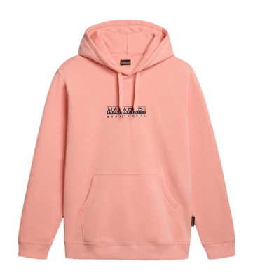 Sweat à Capuche Napapijri Men Box Hoodie Pink Salmon