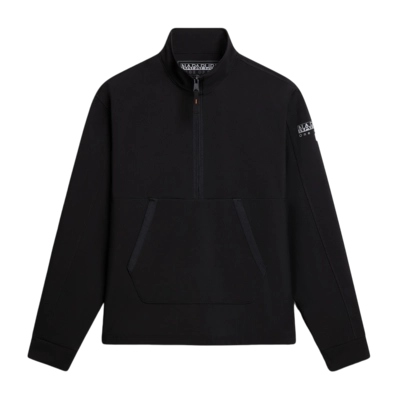 Zip Sweatshirt Napapijri Men B-Melville Half Zip Black