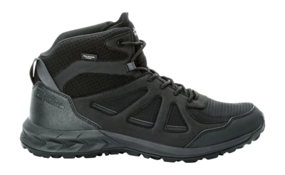 Walking Boots Jack Wolfskin Men Woodland 2 Texapore Mid Black