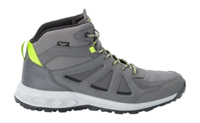 Walking Boots Jack Wolfskin Men Woodland 2 Texapore Mid Pebble Grey