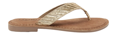 Slipper Lazamani 75.479 Damen Gold Pleated