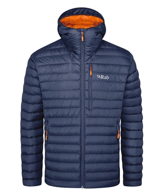 Jacke Rab Microlight Alpine Herren Deep Ink Marmalade