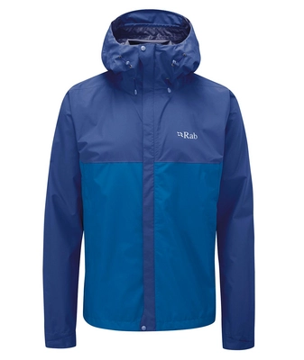 Jacke Rab Downpour Eco Herren Nightfall Blue Ascent Blue