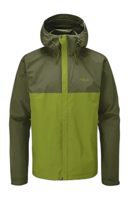 Jacket Rab Men Downpour Eco Army Aspen Green