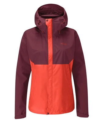 Imperméable Rab Femme Downpour Eco Deep Heather Red Grapefruit