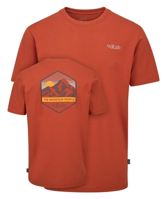 T-Shirt Rab Homme Stance Mountain Peak Red Clay