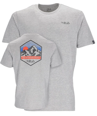 T-Shirt Rab Men Stance Mountain Peak Grey Marl