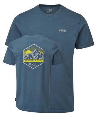 T-Shirt Rab Men Stance Mountain Peak Orion Blue