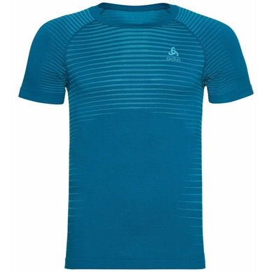 Maillot de Corps Odlo Men BL Top Crew Neck S/S Performance Light Mykonos Blue Horizon Blue