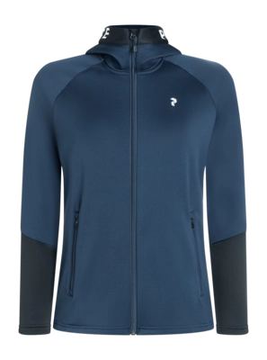 Veste Peak Performance Femme Rider Mid Zip Hood Blue Shadow Black