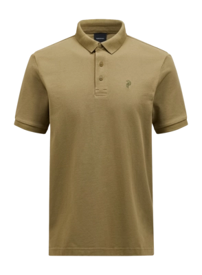Polo Shirt Peak Performance Men Classic Cotton Snap Green