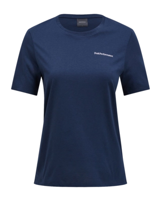 T-Shirt Peak Performance Explore Logo Tee Damen Blue Shadow