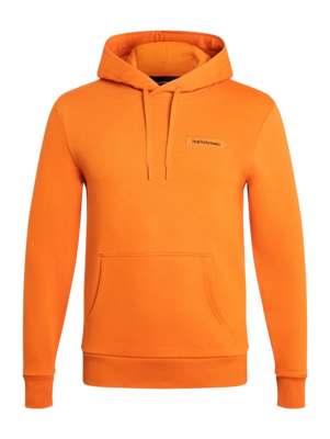 Hoodie Peak Performance Men Logo Hood Sweatshirt Orange Flare