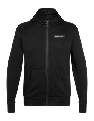 Vest Peak Performance Men Logo Zip Hood Sweatshirt Black