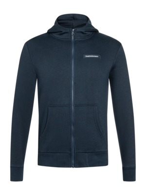 Veste Peak Performance Homme Logo Zip Hood Sweatshirt Blue Shadow
