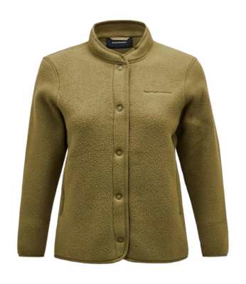 Cardigan Peak Performance Women Fleece Snap Snap Green