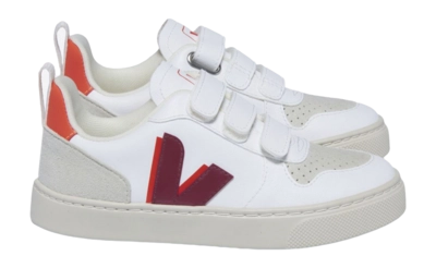 Veja Kids Small V-10 CWL White Marsala Orange Fluo