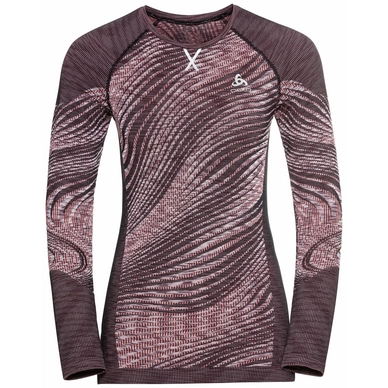 Unterhemd Odlo BL Top Crew Neck LS Blackcomb Eco Siesta Space Dye Damen
