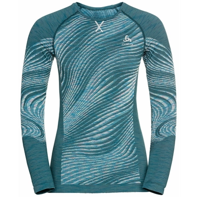 Unterhemd Odlo BL Top Crew Neck LS Blackcomb Eco Balsam Space Dye Damen