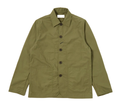 Veste Universal Works Men Bakers C Recycled Poly Tech Olive