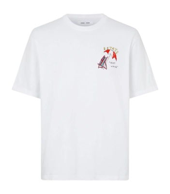 T-shirt Samsoe Samsoe UNISEXE Sagiotto White Estate