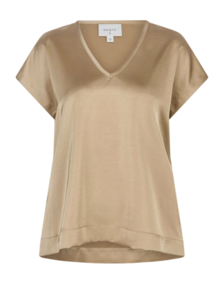 Haut Dante6 Femme D6Luiza Satin Col V Dry Sand