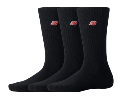 Socken New Balance NB Patch Logo Crew Unisex Black (3er-Set)