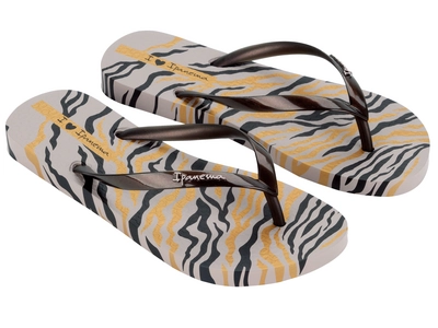 Slipper Ipanema Women Animal Print Grey/Bronze