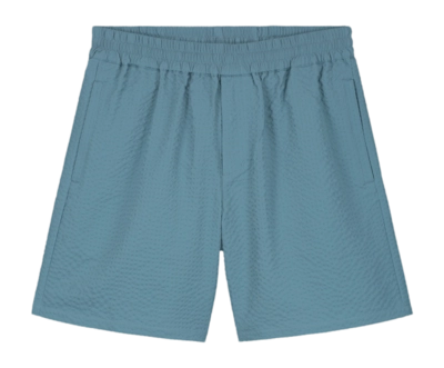 Short Olaf Hussein Men Seersucker Storm Blue