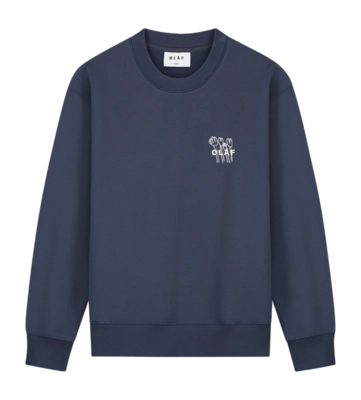 Pull Olaf Hussein Homme Flower Poster Navy