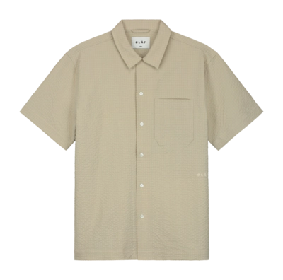 Chemise Olaf Hussein Men Seersucker Cement