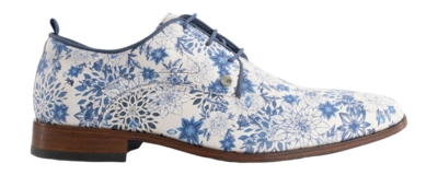 Rehab Men Fred Floral Tattoo Blue White