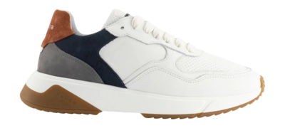 Rehab Men Booster Lthr Nub White Dark Blue