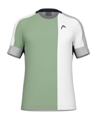 Tennisshirt HEAD Men Play Tech White Celery Green