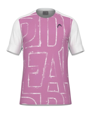 Tennisshirt HEAD Men Play Tech II White Cyclame