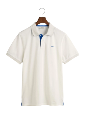 Polo GANT Men Contrast Pique Polo Eggshell