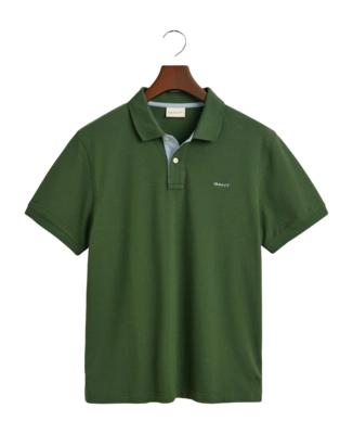 Polo GANT Men Contrast Pique Polo Pine Green