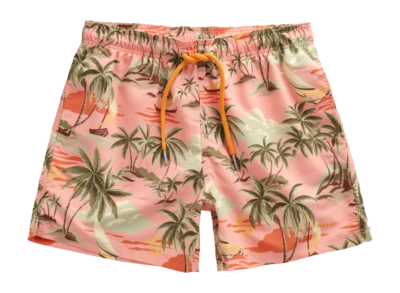 Swimming Trunks GANT Men Swim Shorts Hawaii Print Peachy Pink