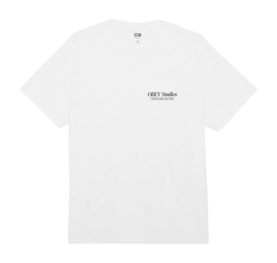 T-Shirt Obey Men Visual Food For Your Mind White