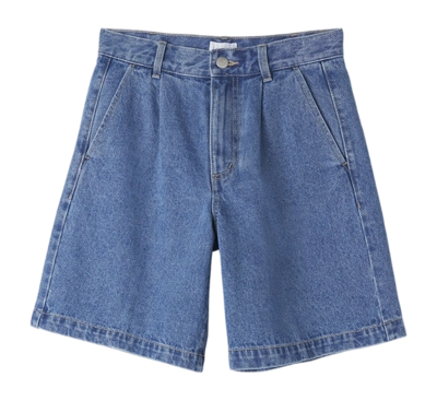 Short Obey Women Eli Pleated Light Indigo