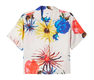 Chemise Obey Women Multi Flowers Unbleached Multi