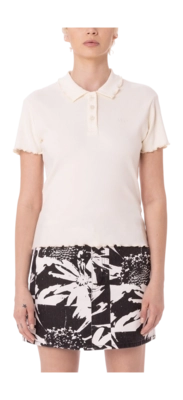 Polo Obey Femme Loren SS Unbleached