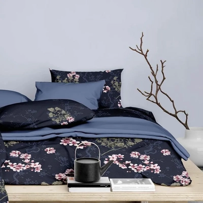 Dekbedovertrek Satin d'Or Naoki Manor Blue Satijn