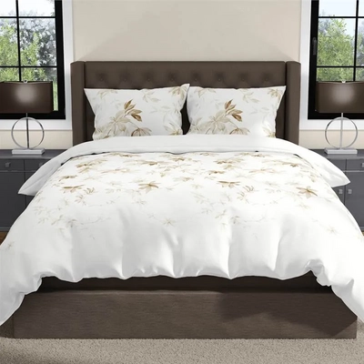 Dekbedovertrek Romanette Simonetta Taupe Beige Katoen